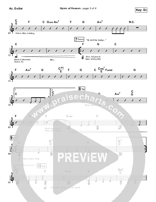 Hymn Of Heaven (Live) Acoustic Guitar (Bethel Music / Brian Johnson / Zahriya Zachary)