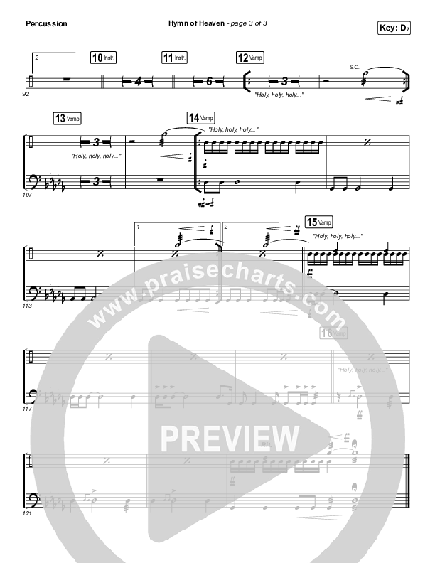 Hymn Of Heaven (Live) Percussion (Bethel Music / Brian Johnson / Zahriya Zachary)