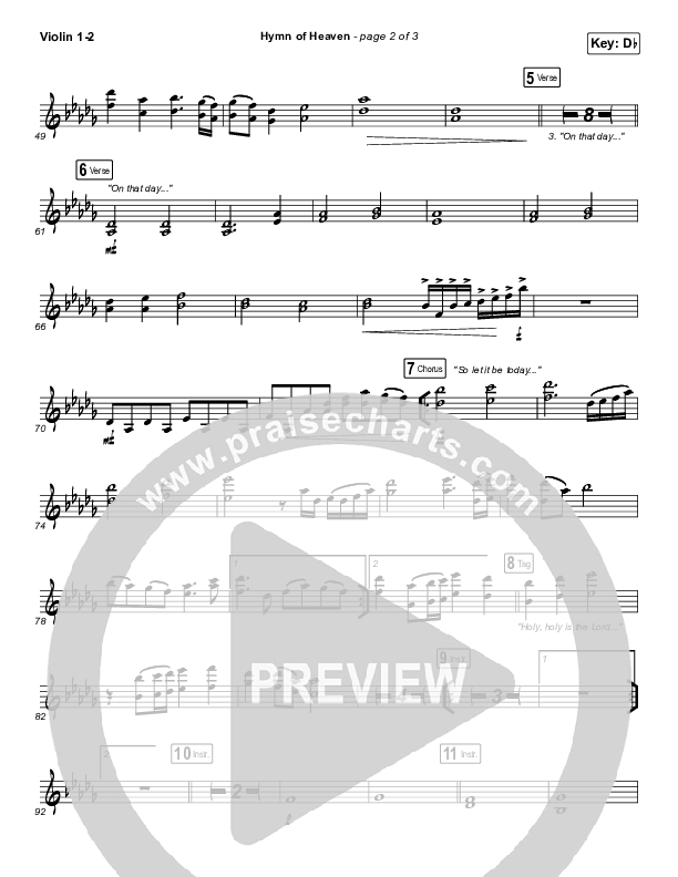 Hymn Of Heaven (Live) String Pack (Bethel Music / Brian Johnson / Zahriya Zachary)