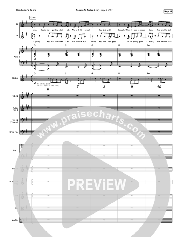 Reason To Praise (Live) Orchestration (Bethel Music / Cory Asbury / Naomi Raine)