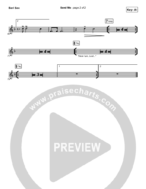 Send Me (Live) Bari Sax (Bethel Music / Jenn Johnson / Chris Quilala)