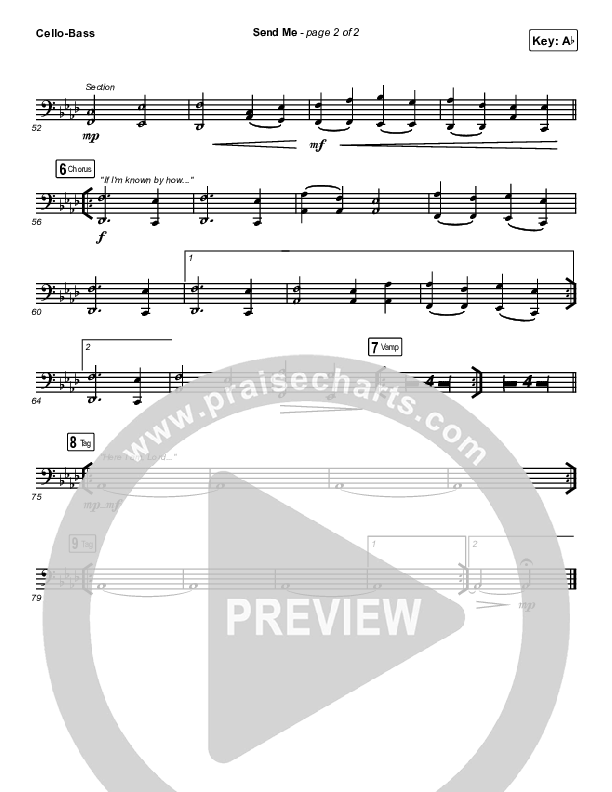 Send Me (Live) Cello/Bass (Bethel Music / Jenn Johnson / Chris Quilala)