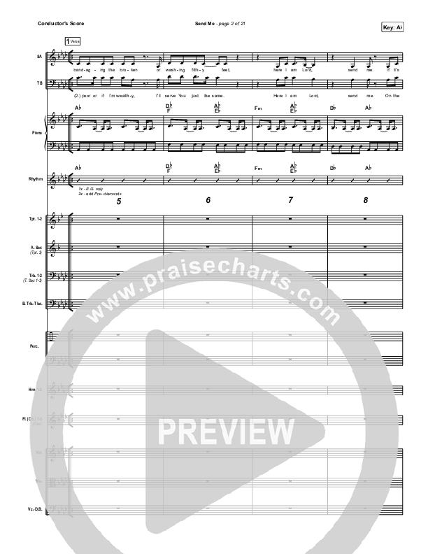 Send Me (Live) Conductor's Score (Bethel Music / Jenn Johnson / Chris Quilala)