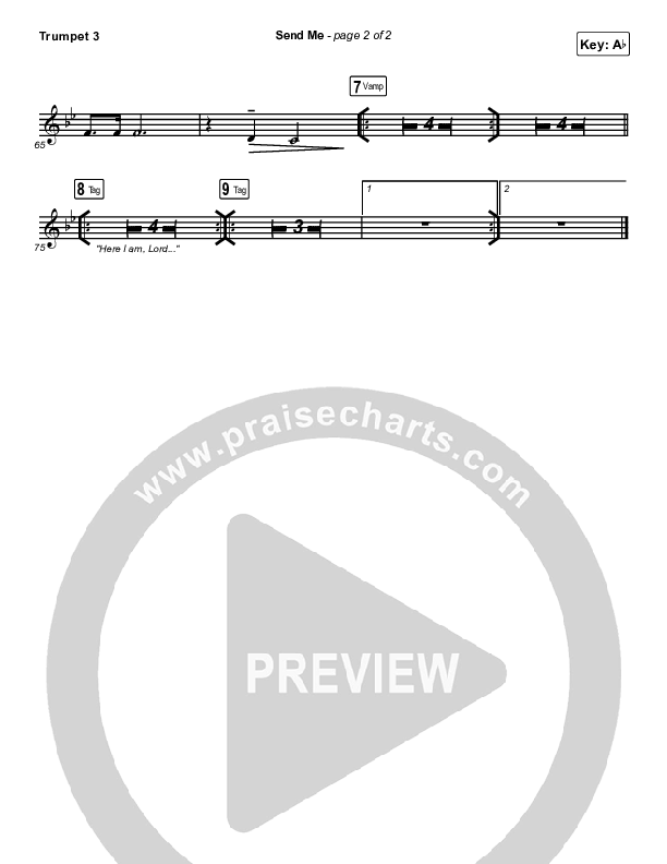Send Me (Live) Trumpet 3 (Bethel Music / Jenn Johnson / Chris Quilala)