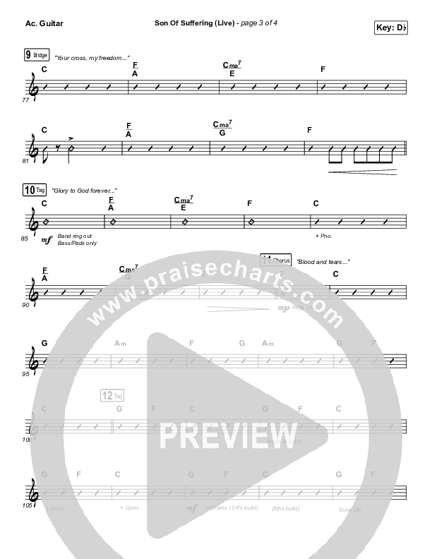 Son Of Suffering (Live) Acoustic Guitar (Bethel Music / David Funk / Matt Redman)