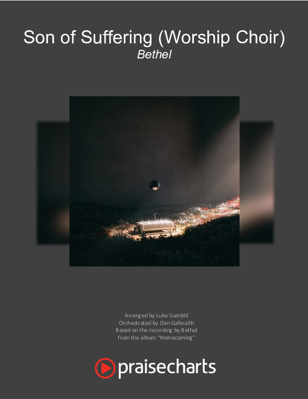 Son Of Suffering (Live) Cover Sheet (Bethel Music / David Funk / Matt Redman)