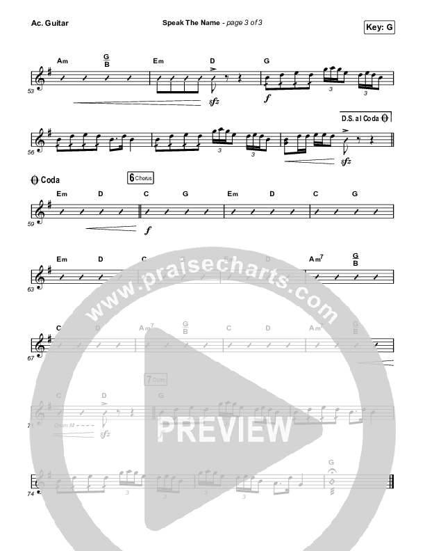 Speak The Name Acoustic Guitar (Church Of The City / Ileia Sheraé)