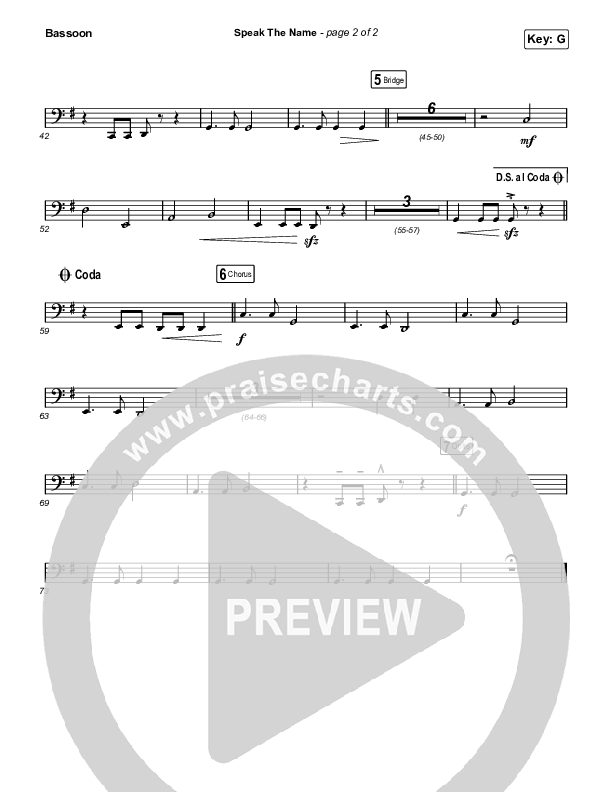 Speak The Name Bassoon (Church Of The City / Ileia Sheraé)