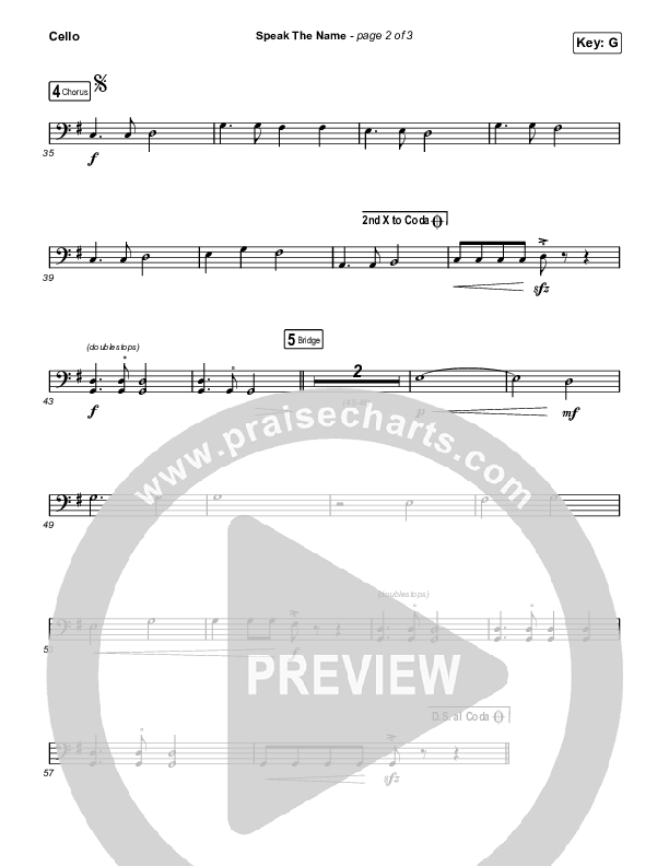 Speak The Name Cello (Church Of The City / Ileia Sheraé)