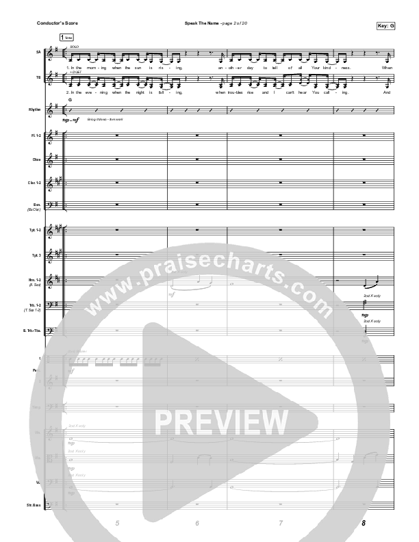 Speak The Name Conductor's Score (Church Of The City / Ileia Sheraé)