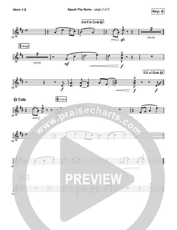 Speak The Name French Horn 1/2 (Church Of The City / Ileia Sheraé)