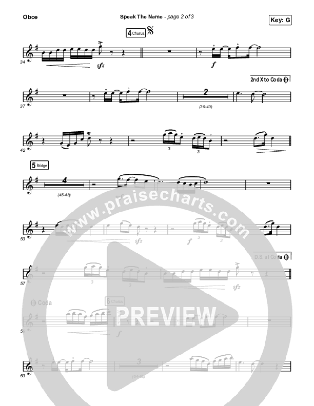 Speak The Name Oboe (Church Of The City / Ileia Sheraé)