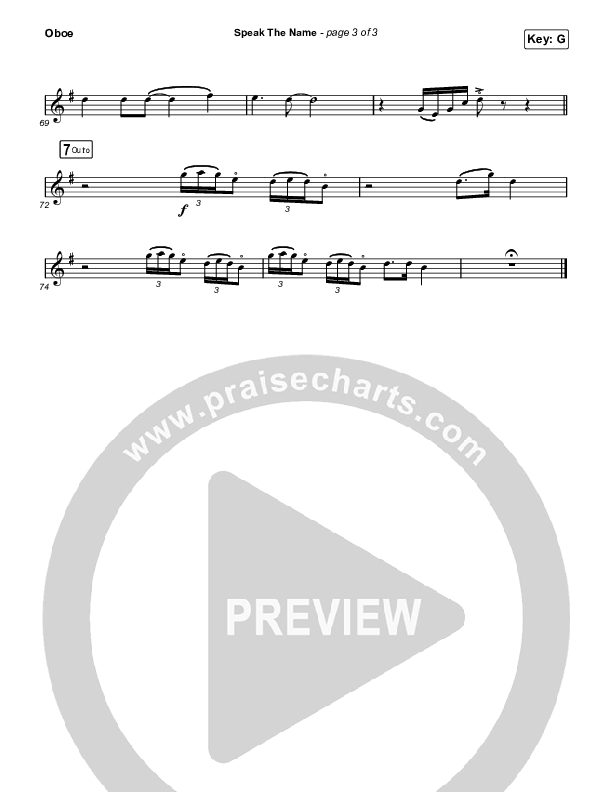 Speak The Name Oboe (Church Of The City / Ileia Sheraé)