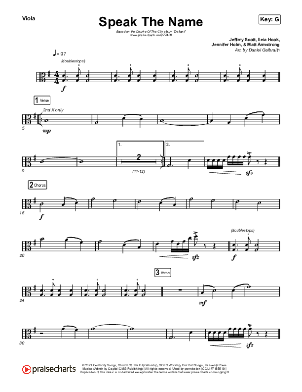 Speak The Name Viola (Church Of The City / Ileia Sheraé)