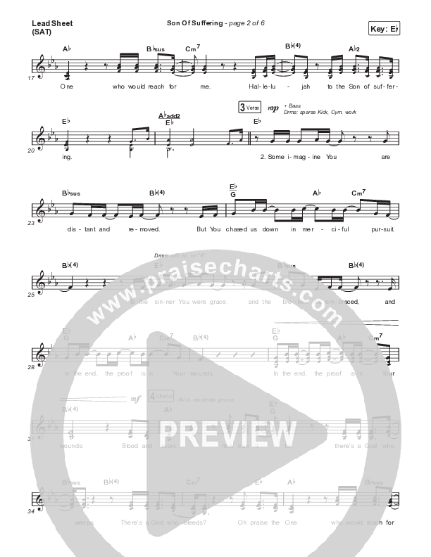 Son Of Suffering Lead Sheet (SAT) (Maverick City Music)