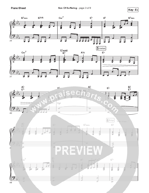 Son Of Suffering Piano Sheet (Maverick City Music)