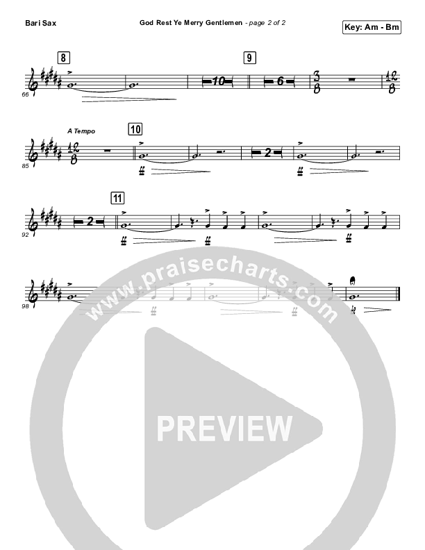 God Rest Ye Merry Gentlemen (Instrumental) Bari Sax (Tommee Profitt / Tina Guo)