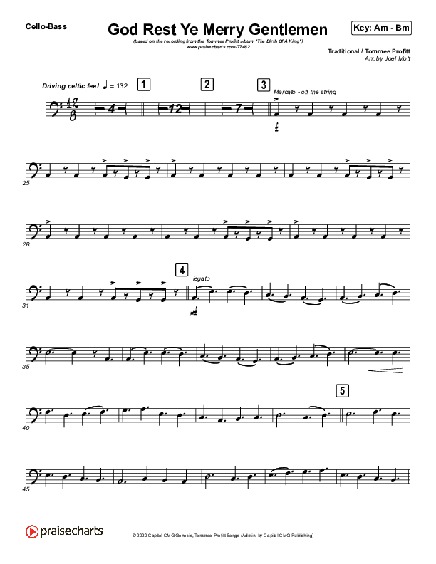 God Rest Ye Merry Gentlemen (Instrumental) Cello/Bass (Tommee Profitt / Tina Guo)