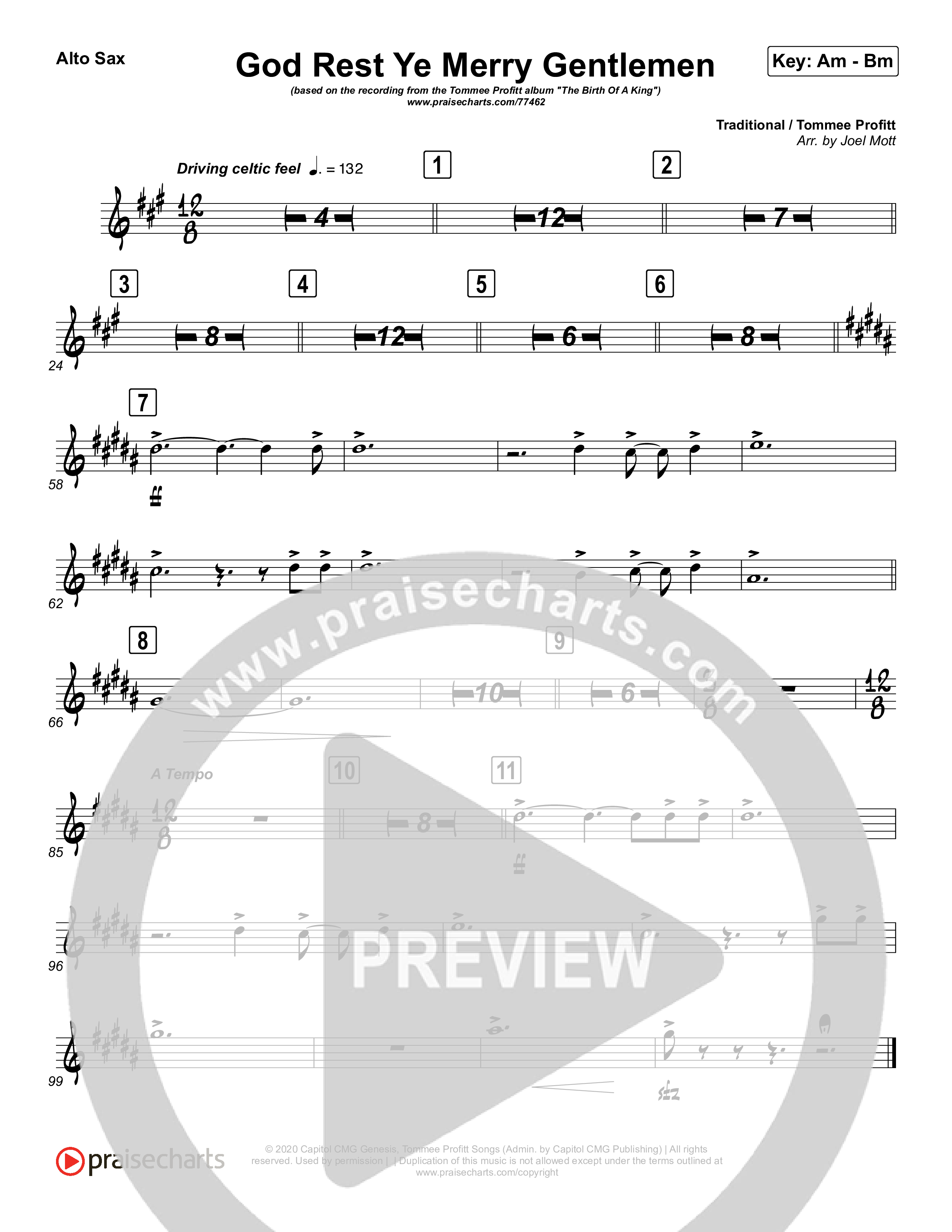 God Rest Ye Merry Gentlemen (Instrumental) Alto Sax (Tommee Profitt / Tina Guo)