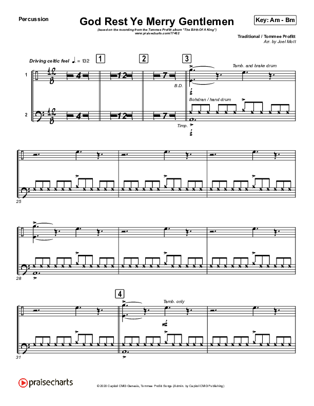 God Rest Ye Merry Gentlemen (Instrumental) Percussion (Tommee Profitt / Tina Guo)