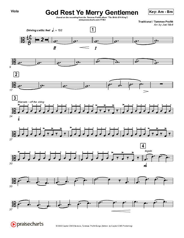 God Rest Ye Merry Gentlemen (Instrumental) Viola (Tommee Profitt / Tina Guo)