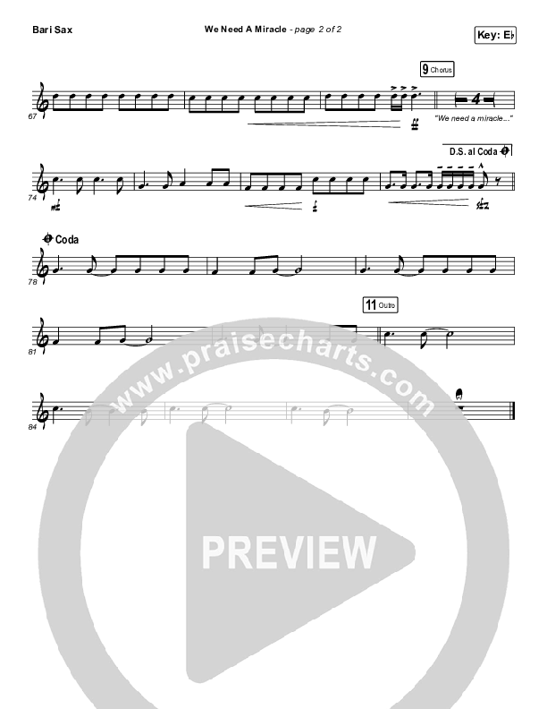 We Need A Miracle Bari Sax (Charity Gayle)