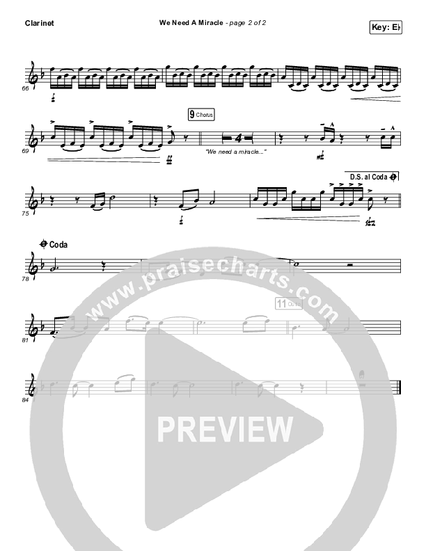 We Need A Miracle Clarinet (Charity Gayle)