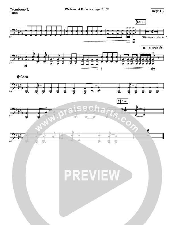 We Need A Miracle Trombone 3/Tuba (Charity Gayle)