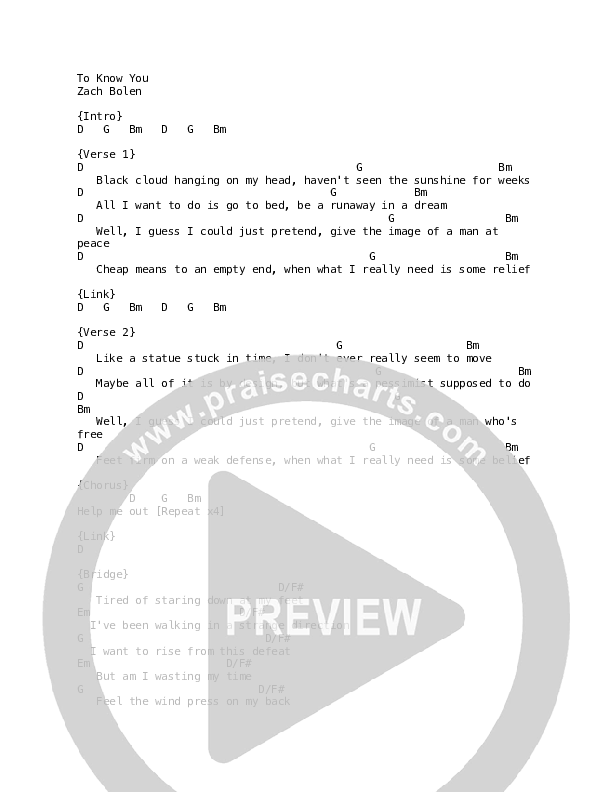 Looking Up (Live) Chord Chart (Citizens)