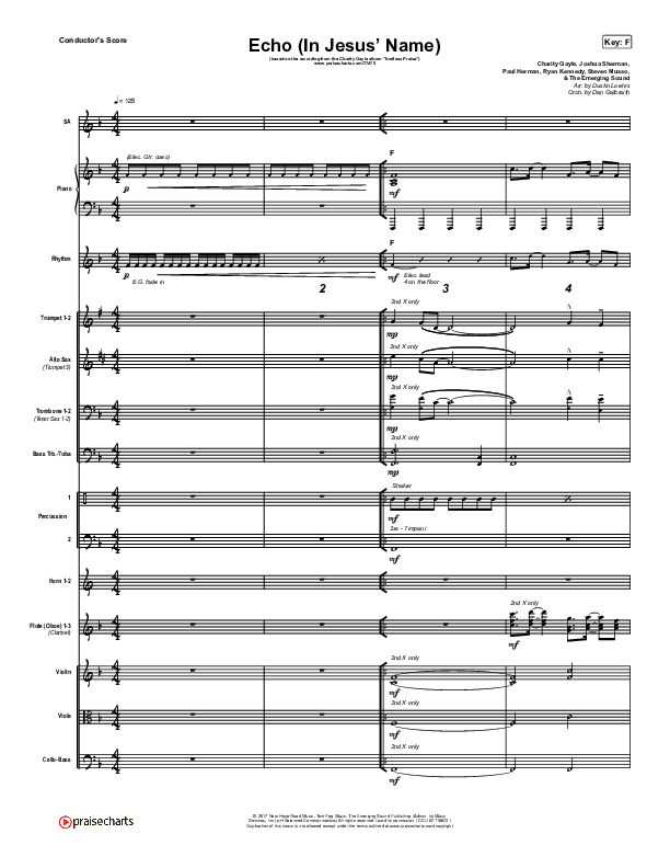 Echo (In Jesus Name) Conductor's Score (Charity Gayle)