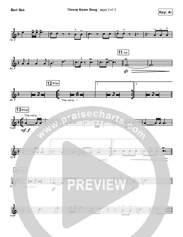 Throne Room Song Bari Sax (Charity Gayle)