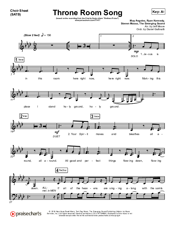 Throne Room Song Choir Vocals (SATB) (Charity Gayle)