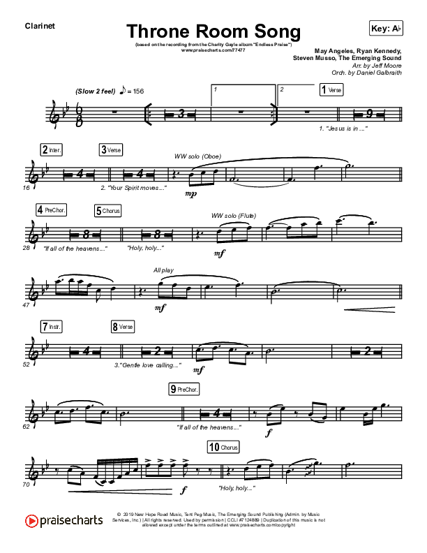 Throne Room Song Clarinet (Charity Gayle)