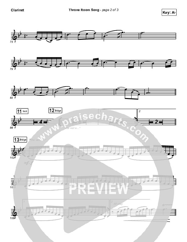 Throne Room Song Clarinet (Charity Gayle)