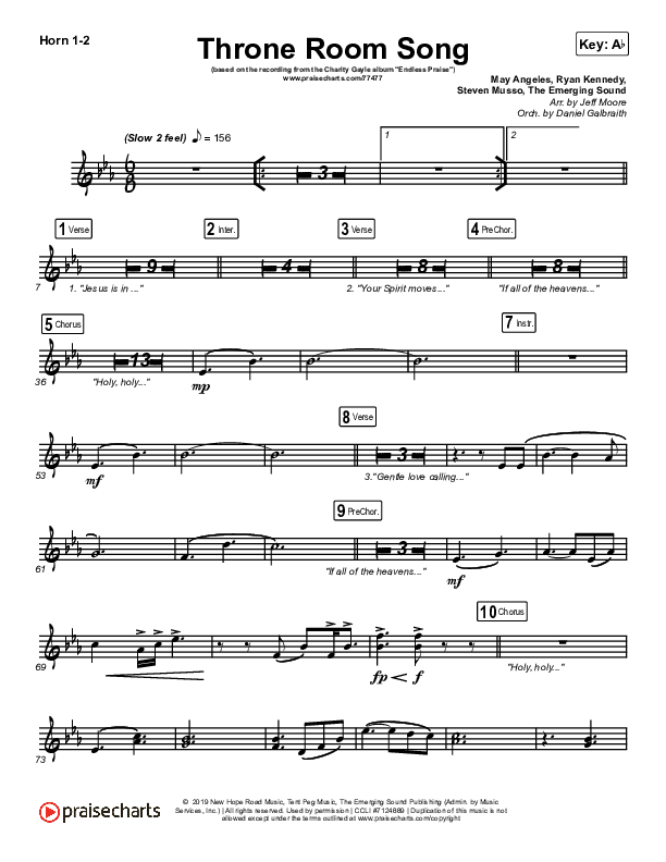 Throne Room Song Brass Pack (Charity Gayle)