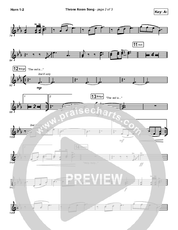 Throne Room Song Brass Pack (Charity Gayle)