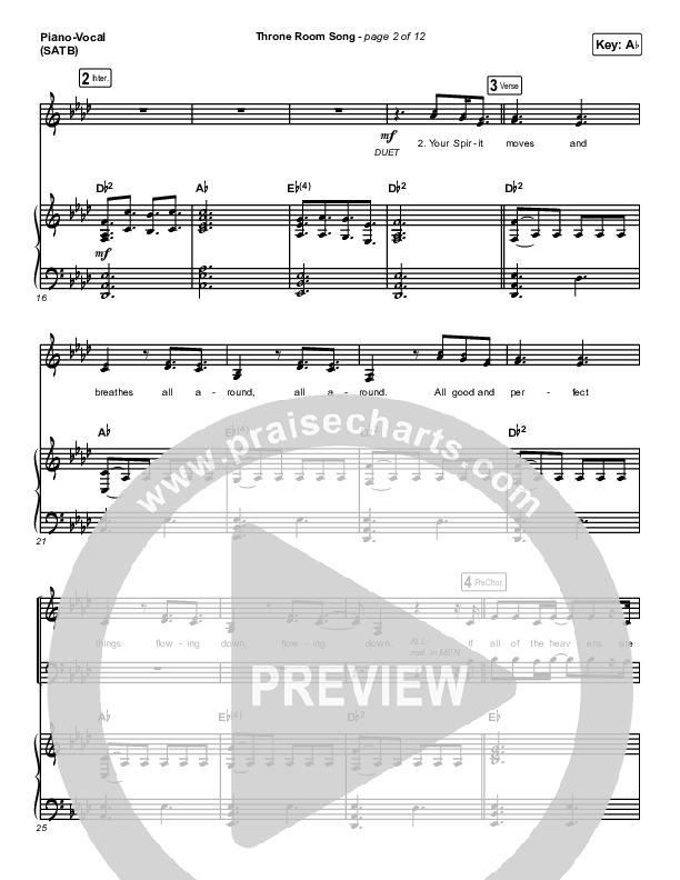 Throne Room Sheet Music PDF (Charity Gayle) PraiseCharts