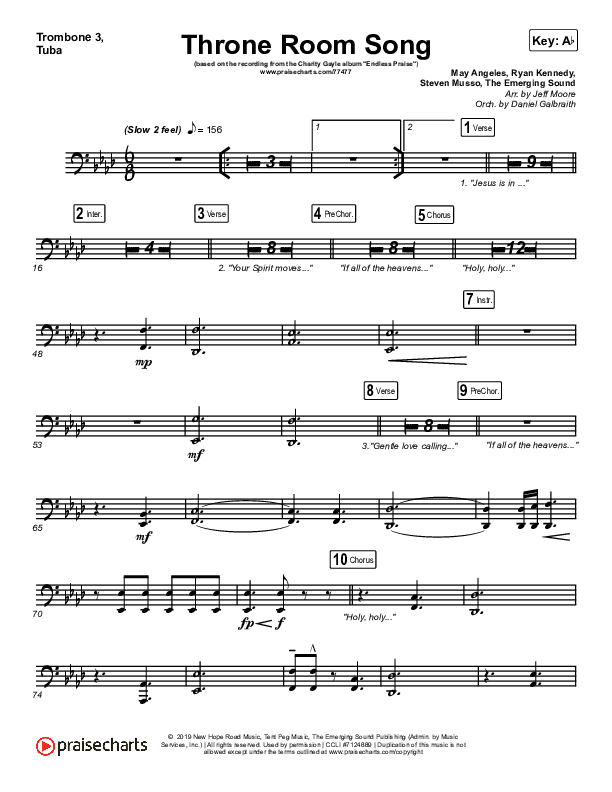 Throne Room Song Trombone 3/Tuba (Charity Gayle)