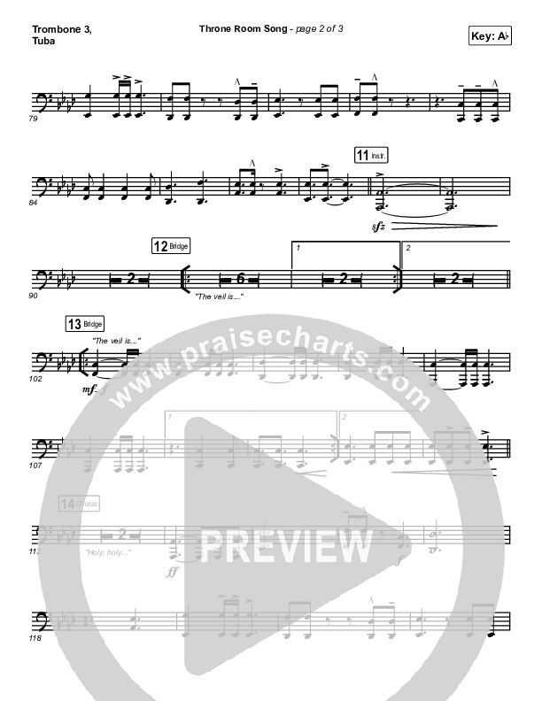 Throne Room Song Trombone 3/Tuba (Charity Gayle)