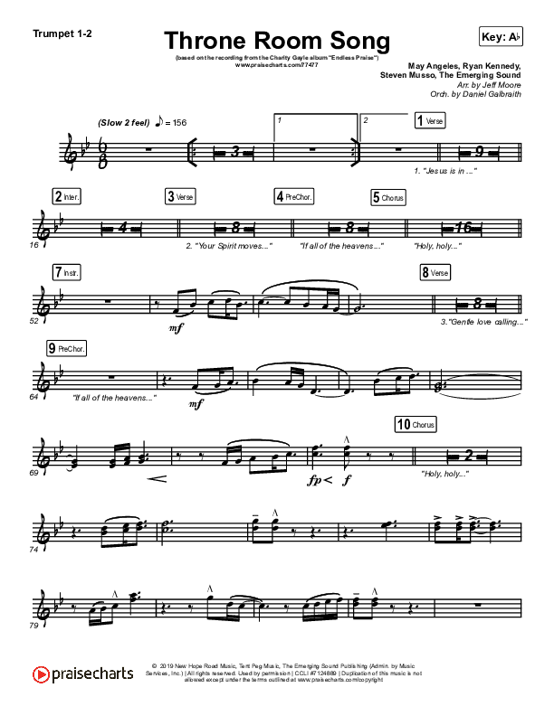 Throne Room Song Trumpet 1,2 (Charity Gayle)