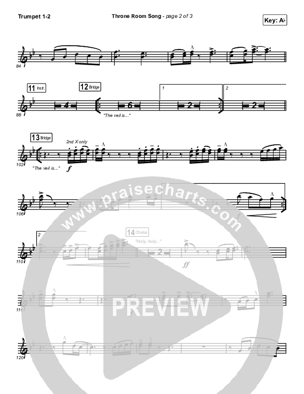 Throne Room Song Trumpet 1,2 (Charity Gayle)