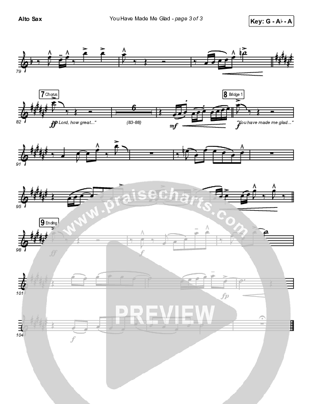 You Have Made Me Glad Alto Sax (Charity Gayle)