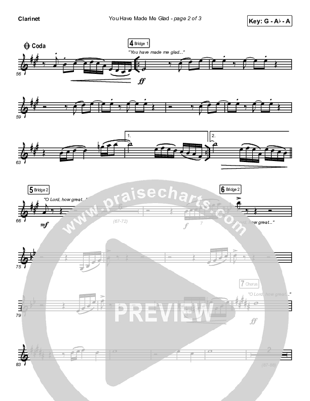 You Have Made Me Glad Clarinet (Charity Gayle)