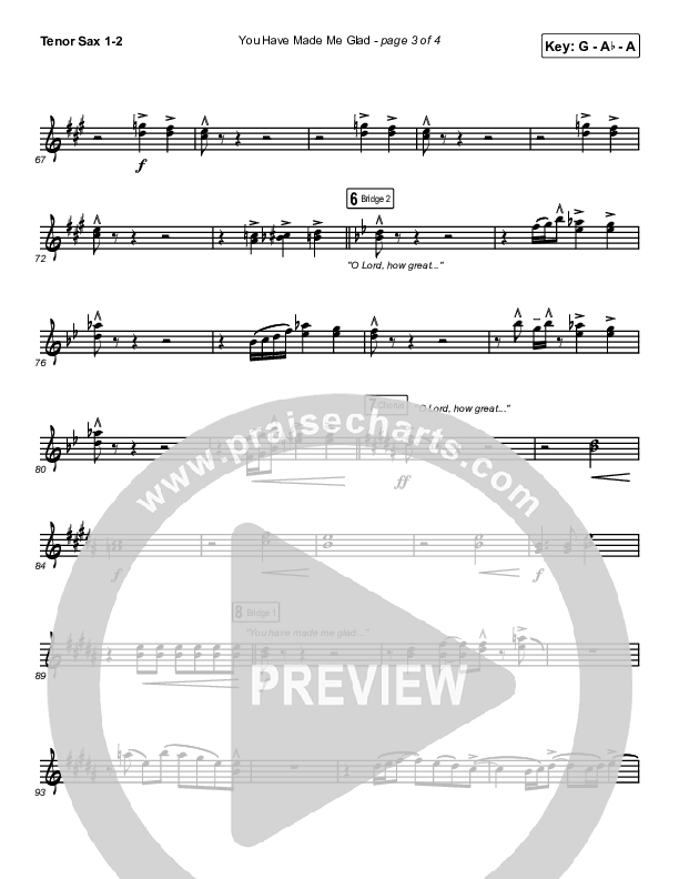 You Have Made Me Glad Tenor Sax 1/2 (Charity Gayle)