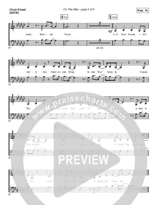 On The Altar Choir Sheet (SATB) (UPPERROOM)