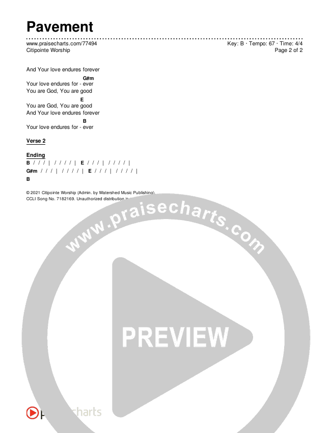 Pavement (Live) Chords & Lyrics (Citipointe Worship)