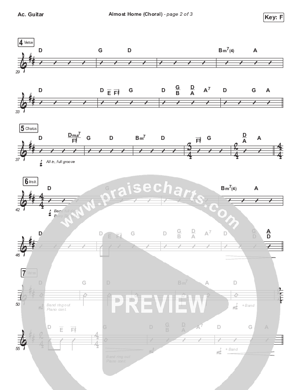 Almost Home (Choral Anthem SATB) Acoustic Guitar (Matt Boswell / Matt Papa / Arr. Luke Gambill)