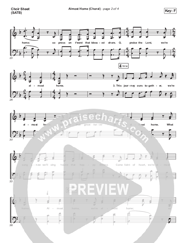 Almost Home (Choral Anthem SATB) Choir Sheet (SATB) (Matt Boswell / Matt Papa / Arr. Luke Gambill)
