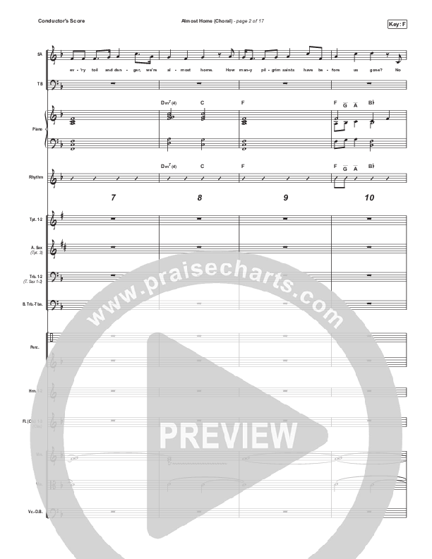 Almost Home (Choral Anthem SATB) Conductor's Score (Matt Boswell / Matt Papa / Arr. Luke Gambill)