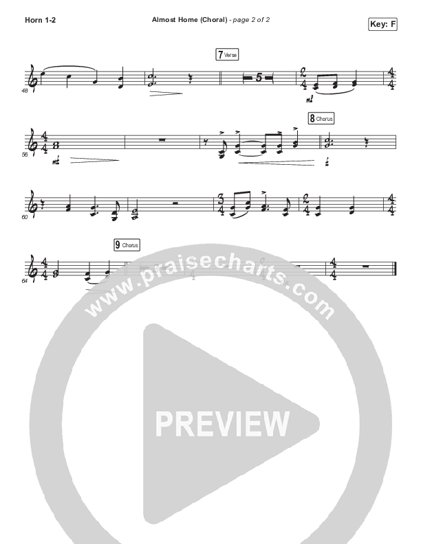 Almost Home (Choral Anthem SATB) Brass Pack (Matt Boswell / Matt Papa / Arr. Luke Gambill)